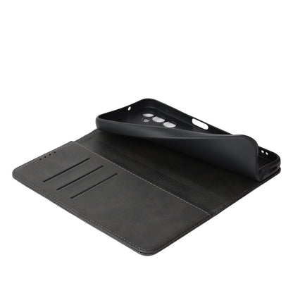 For Samsung Galaxy A14 5G PU Leather Phone Case Calf Texture Stand Wallet Flip Folio Cover