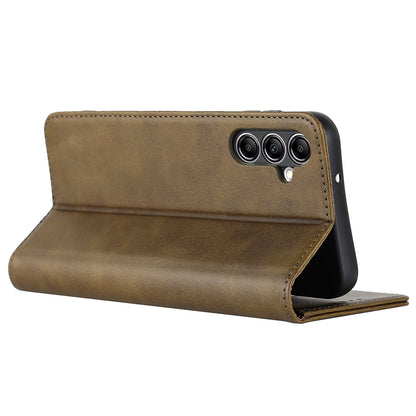 For Samsung Galaxy A14 5G PU Leather Phone Case Calf Texture Stand Wallet Flip Folio Cover