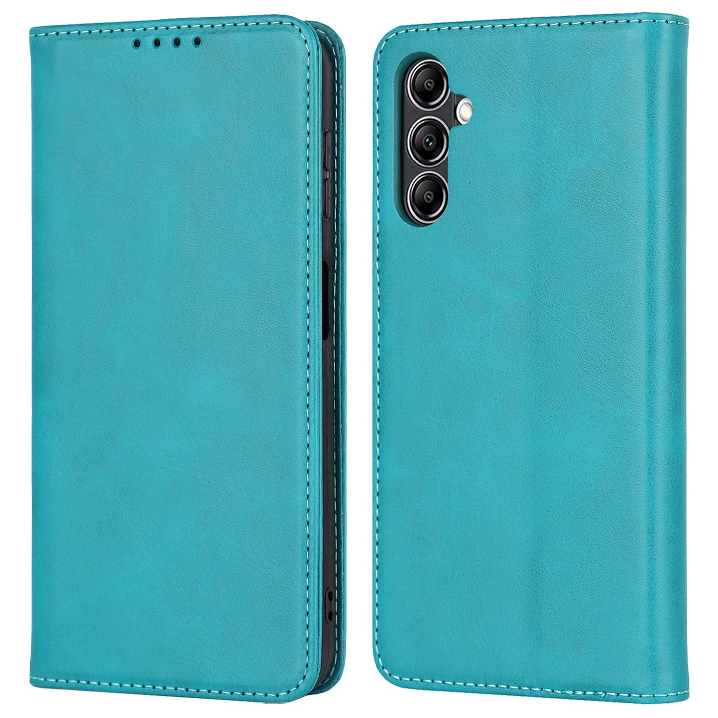 For Samsung Galaxy A14 5G PU Leather Phone Case Calf Texture Stand Wallet Flip Folio Cover