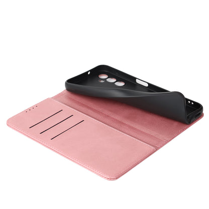 For Samsung Galaxy A14 5G PU Leather Phone Case Calf Texture Stand Wallet Flip Folio Cover