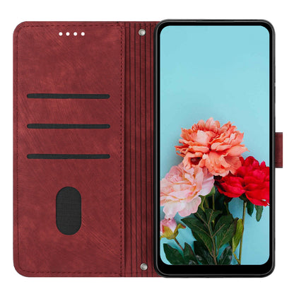 For Xiaomi Redmi Note 12 Pro+ 5G / Note 12 Explorer 5G Skin-touch Phone Case Lines Imprinted Leather Wallet Stand Phone Cover