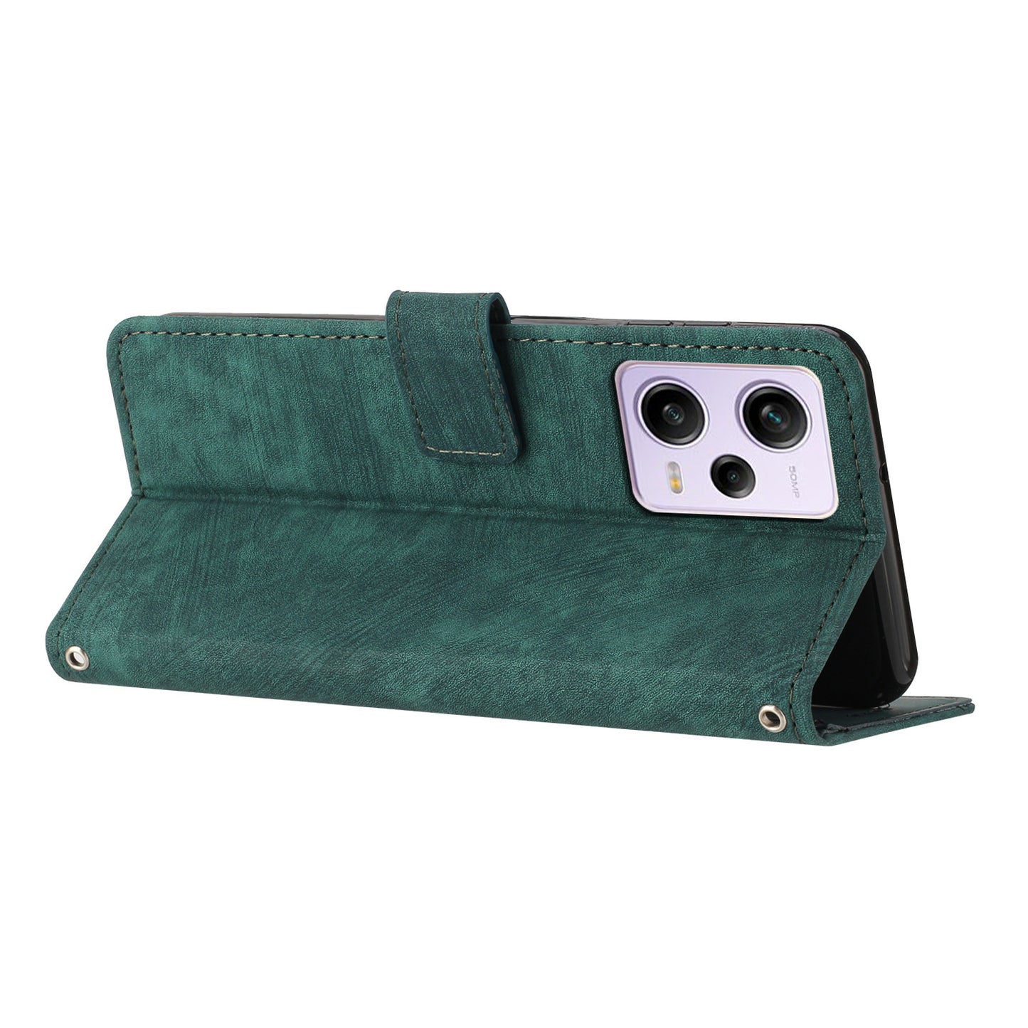 For Xiaomi Redmi Note 12 Pro+ 5G / Note 12 Explorer 5G Skin-touch Phone Case Lines Imprinted Leather Wallet Stand Phone Cover