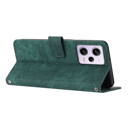 For Xiaomi Redmi Note 12 Pro+ 5G / Note 12 Explorer 5G Skin-touch Phone Case Lines Imprinted Leather Wallet Stand Phone Cover