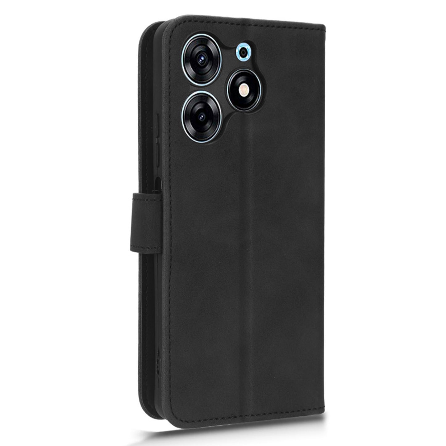 For Tecno Spark 10 Pro Skin-touch Leather Folio Case Wallet Stand Magnetic Protective Phone Cover