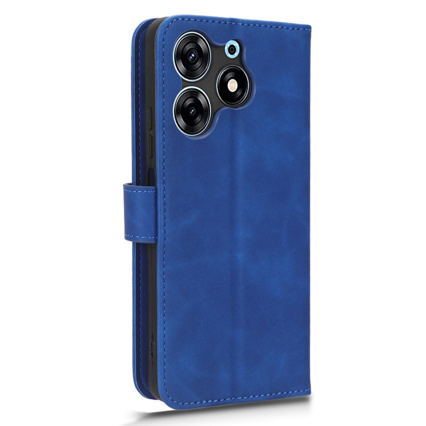 For Tecno Spark 10 Pro Skin-touch Leather Folio Case Wallet Stand Magnetic Protective Phone Cover