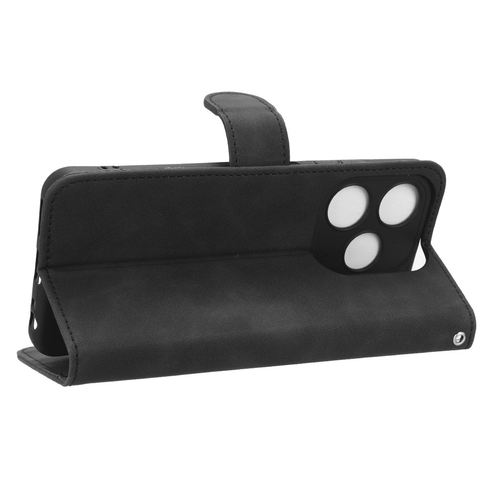 For Tecno Spark 10C 4G PU Leather Flip Cover Stand Skin-touch Wallet Phone Case