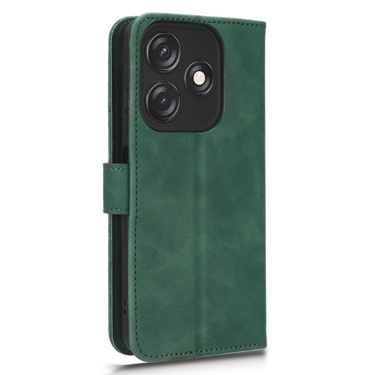 For Tecno Spark 10C 4G PU Leather Flip Cover Stand Skin-touch Wallet Phone Case