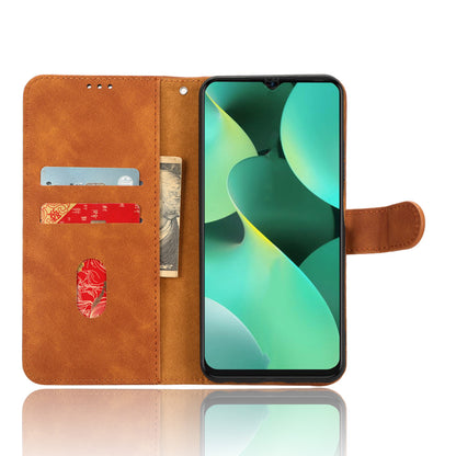 For Tecno Spark 10C 4G PU Leather Flip Cover Stand Skin-touch Wallet Phone Case