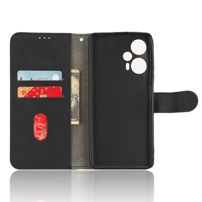 For Xiaomi Redmi Note 12 Turbo / Poco F5 5G PU Leather Flip Phone Case with Wallet Skin-touch Stand Cover