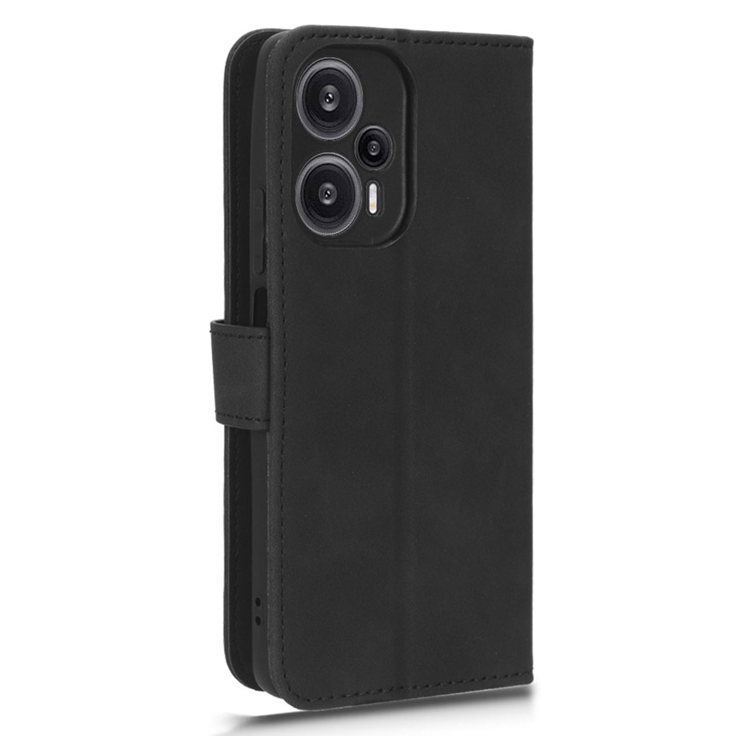 For Xiaomi Redmi Note 12 Turbo / Poco F5 5G PU Leather Flip Phone Case with Wallet Skin-touch Stand Cover