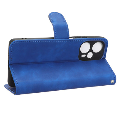 For Xiaomi Redmi Note 12 Turbo / Poco F5 5G PU Leather Flip Phone Case with Wallet Skin-touch Stand Cover