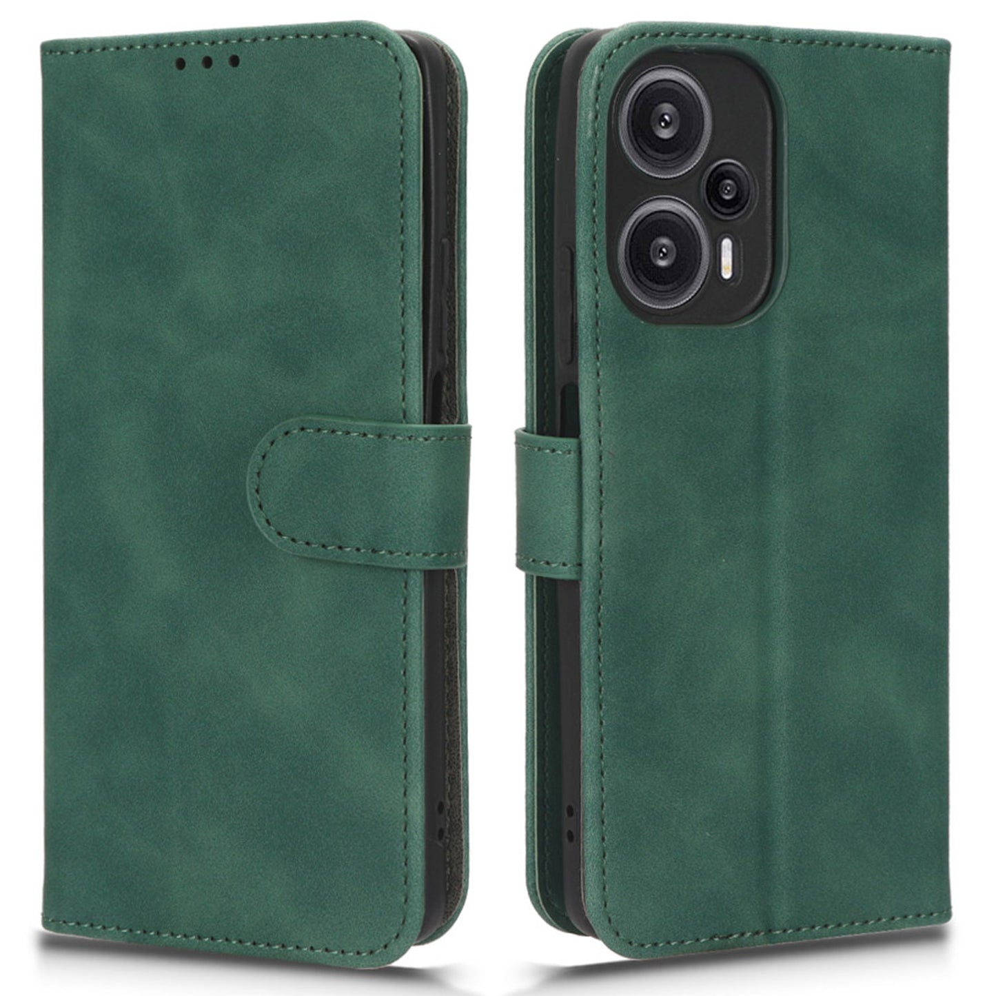 For Xiaomi Redmi Note 12 Turbo / Poco F5 5G PU Leather Flip Phone Case with Wallet Skin-touch Stand Cover