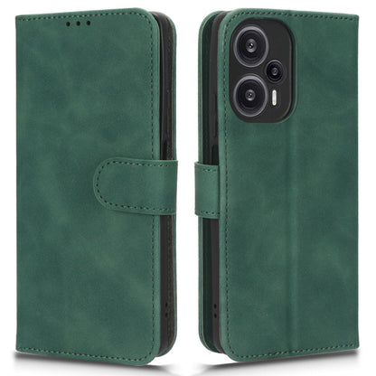 For Xiaomi Redmi Note 12 Turbo / Poco F5 5G PU Leather Flip Phone Case with Wallet Skin-touch Stand Cover