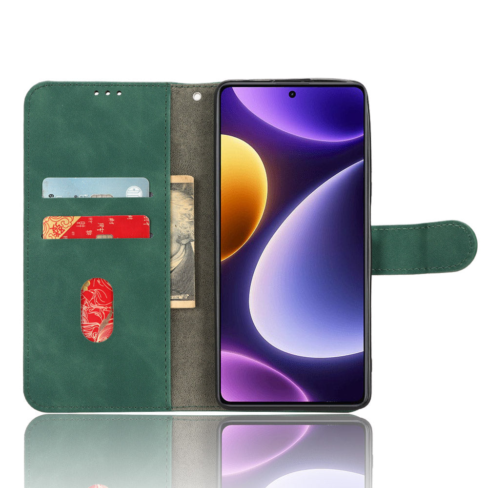 For Xiaomi Redmi Note 12 Turbo / Poco F5 5G PU Leather Flip Phone Case with Wallet Skin-touch Stand Cover