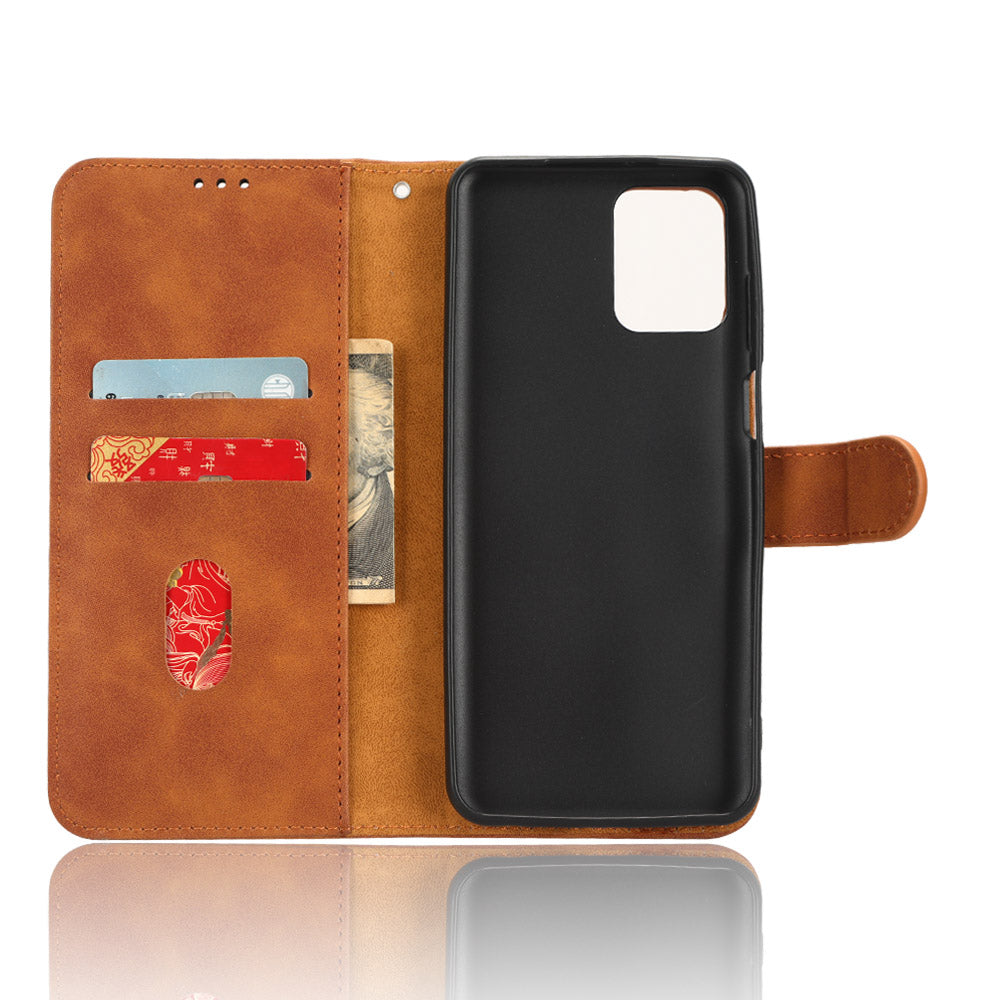 For Motorola Moto G Power 5G PU Leather Flip Phone Case Skin-touch Folio Wallet Cover Stand