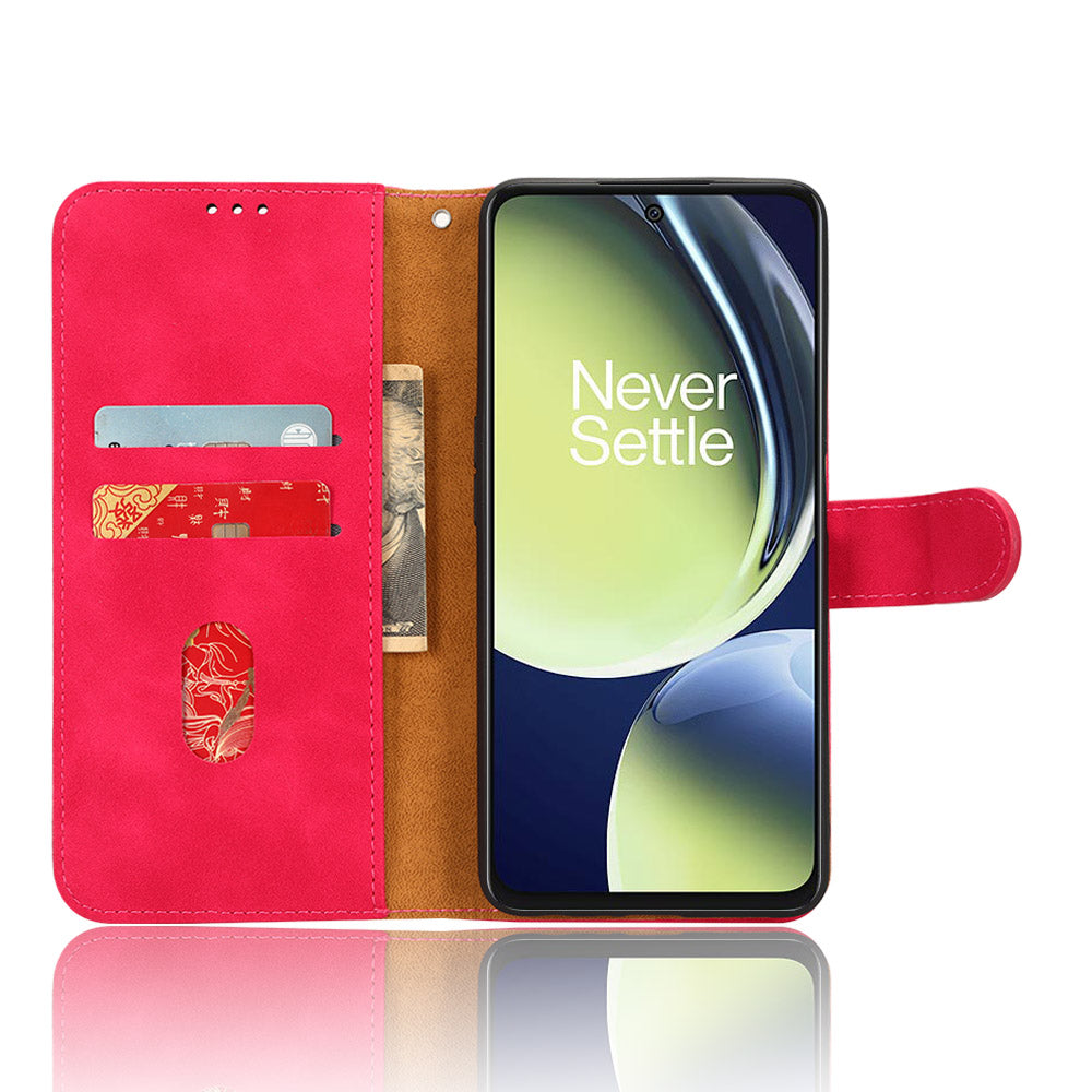Phone Wallet Case for OnePlus Nord CE 3 Lite 5G / Nord N30 5G , PU Leather Skin-touch Protective Stand Phone Cover