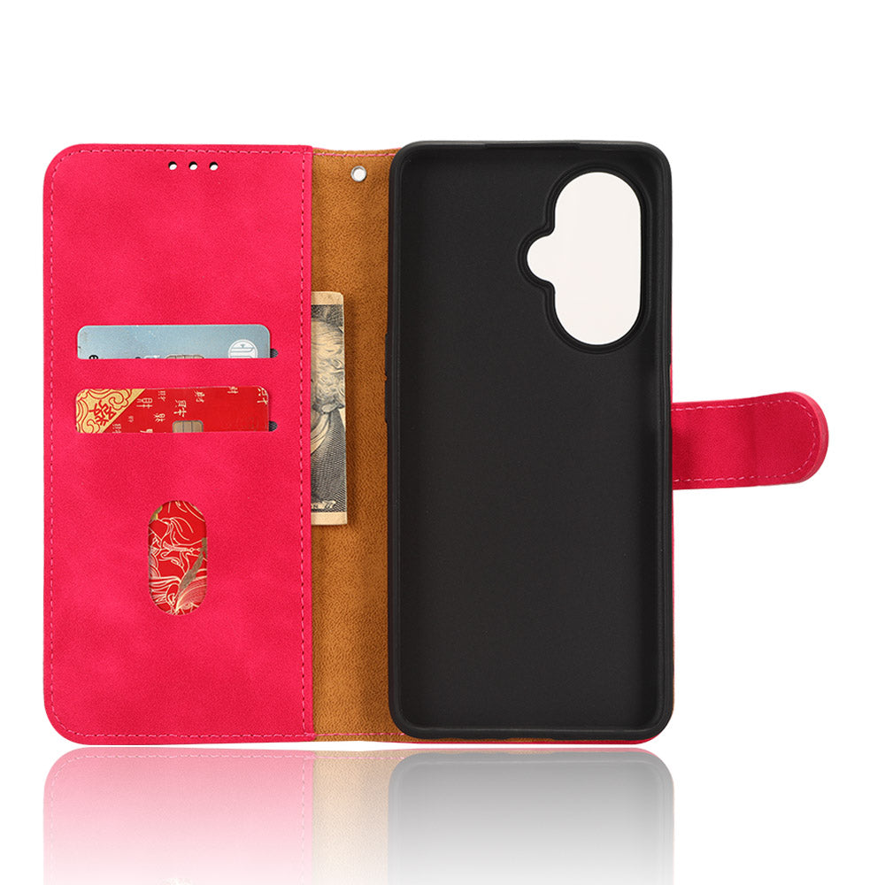 Phone Wallet Case for OnePlus Nord CE 3 Lite 5G / Nord N30 5G , PU Leather Skin-touch Protective Stand Phone Cover