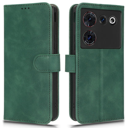 For ZTE nubia Z50 Ultra Wallet PU Leather Case Skin-touch Protective Phone Cover with Stand