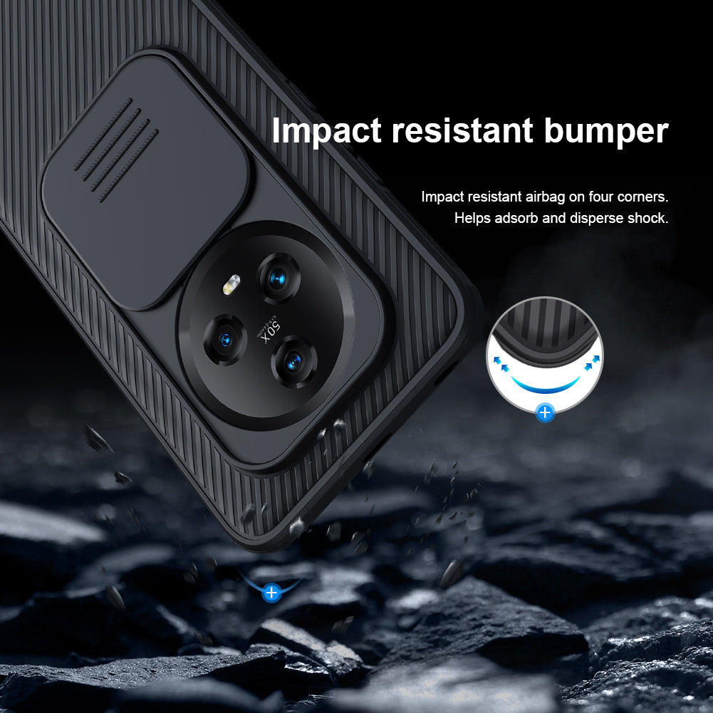 NILLKIN CamShield Pro Series for Honor Magic5 PC+TPU Phone Case Anti-Shock Cell Phone Cover with Slide Camera Protector