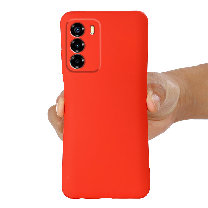 Liquid Silicone Case for ZTE Blade V40 Vita , Soft Lining Anti-Scratch Phone Cover with Strap