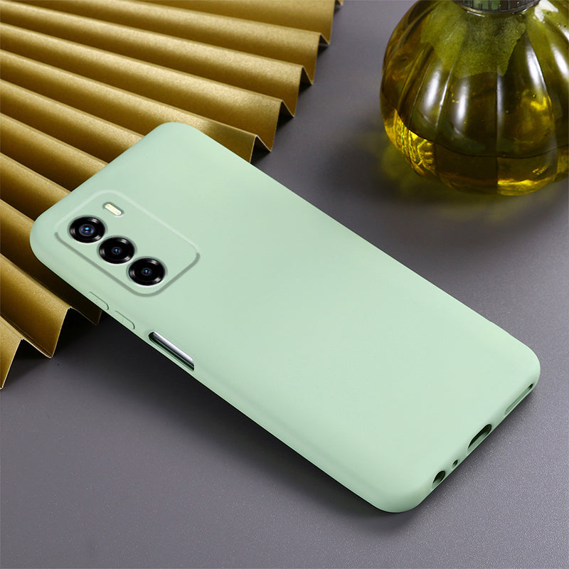 Liquid Silicone Case for ZTE Blade V40 Vita , Soft Lining Anti-Scratch Phone Cover with Strap