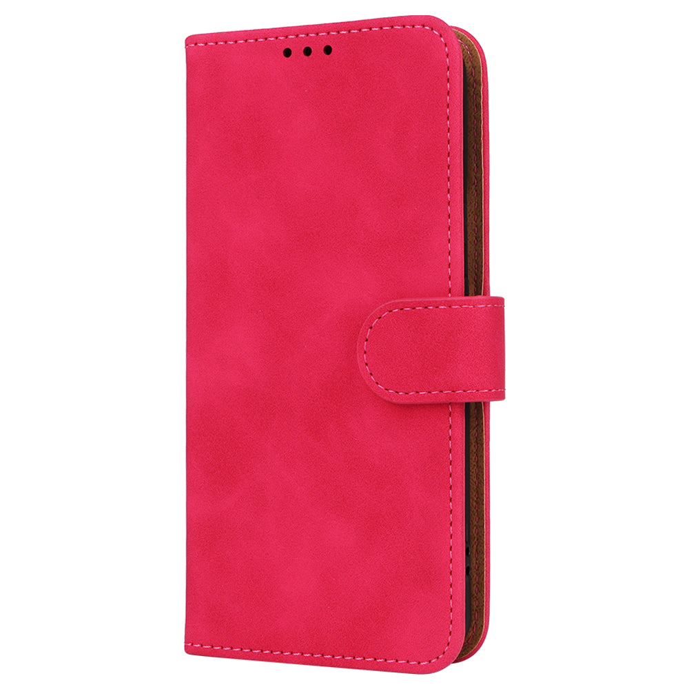 For Google Pixel 8 Leather Flip Wallet Phone Case Skin-touch Shockproof Stand Cover with Strap