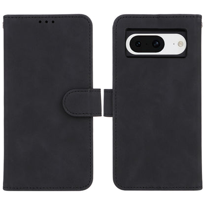 For Google Pixel 8 Leather Flip Wallet Phone Case Skin-touch Shockproof Stand Cover with Strap