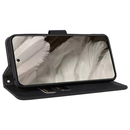 For Google Pixel 8 Leather Flip Wallet Phone Case Skin-touch Shockproof Stand Cover with Strap