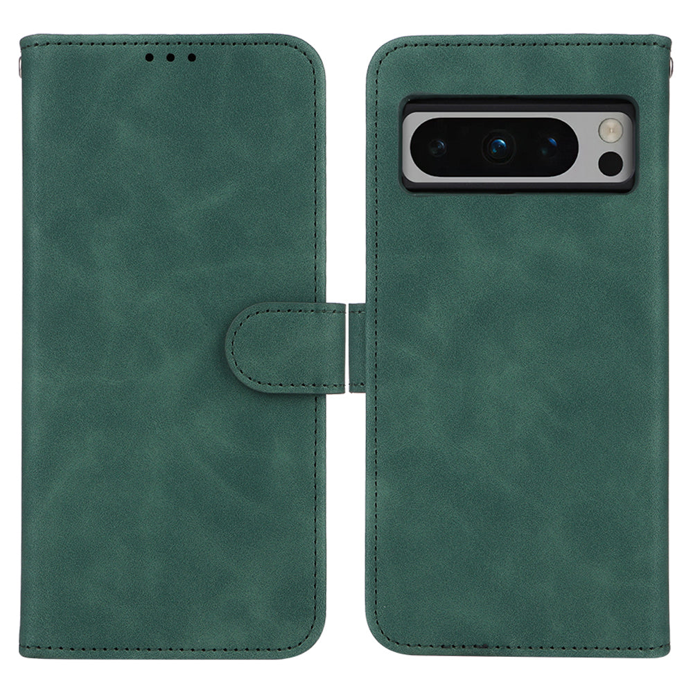 For Google Pixel 8 Pro PU Leather Phone Case Skin-touch Flip Wallet Stand Cover