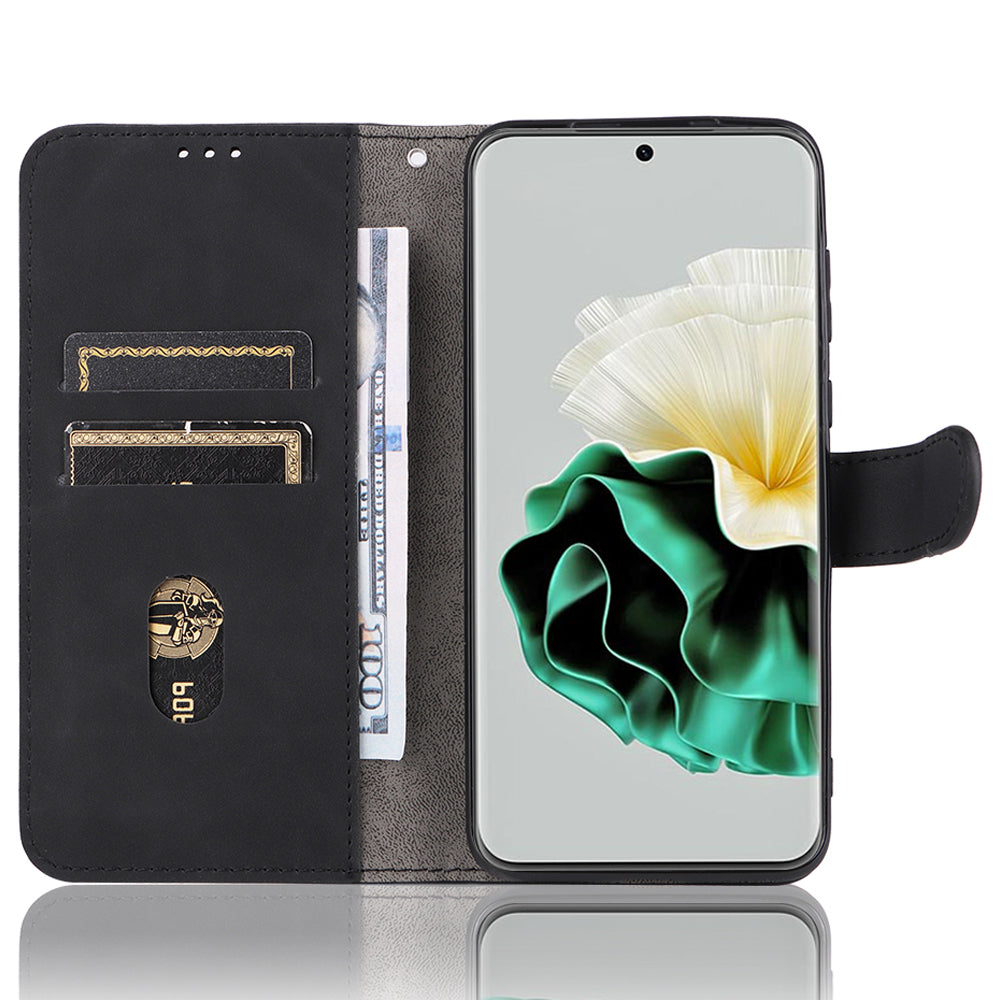 For Huawei P60 / P60 Pro Wallet Phone Case PU Leather Skin-touch Stand Folio Shockproof Cover
