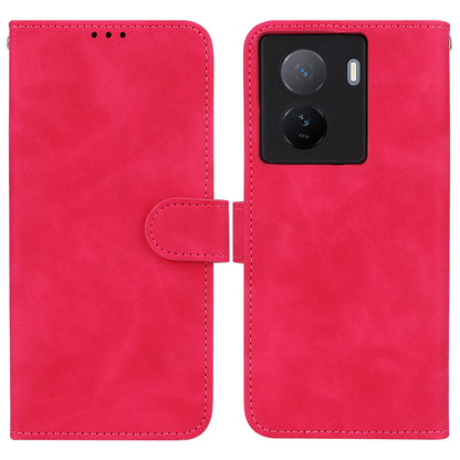 For vivo iQOO Z7 5G Skin-touch Leather Phone Case Wallet Stand Folio Flip Cover