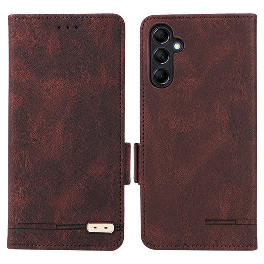 For Samsung Galaxy M14 5G Leather Wallet Phone Case Hardware Decor Flip Stand Cover