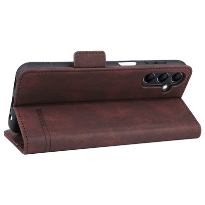 For Samsung Galaxy M14 5G Leather Wallet Phone Case Hardware Decor Flip Stand Cover