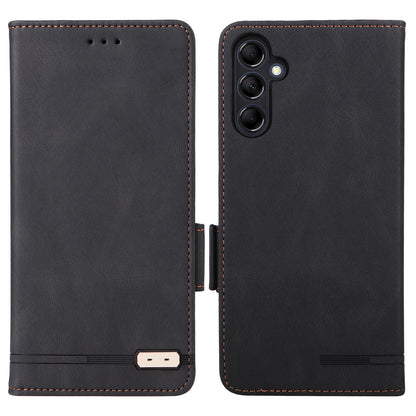 For Samsung Galaxy M14 5G Leather Wallet Phone Case Hardware Decor Flip Stand Cover