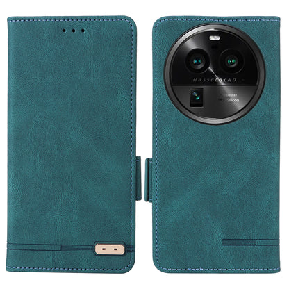 For Oppo Find X6 Hardware Decor Stand Cover PU Leather Wallet Anti-drop Phone Case