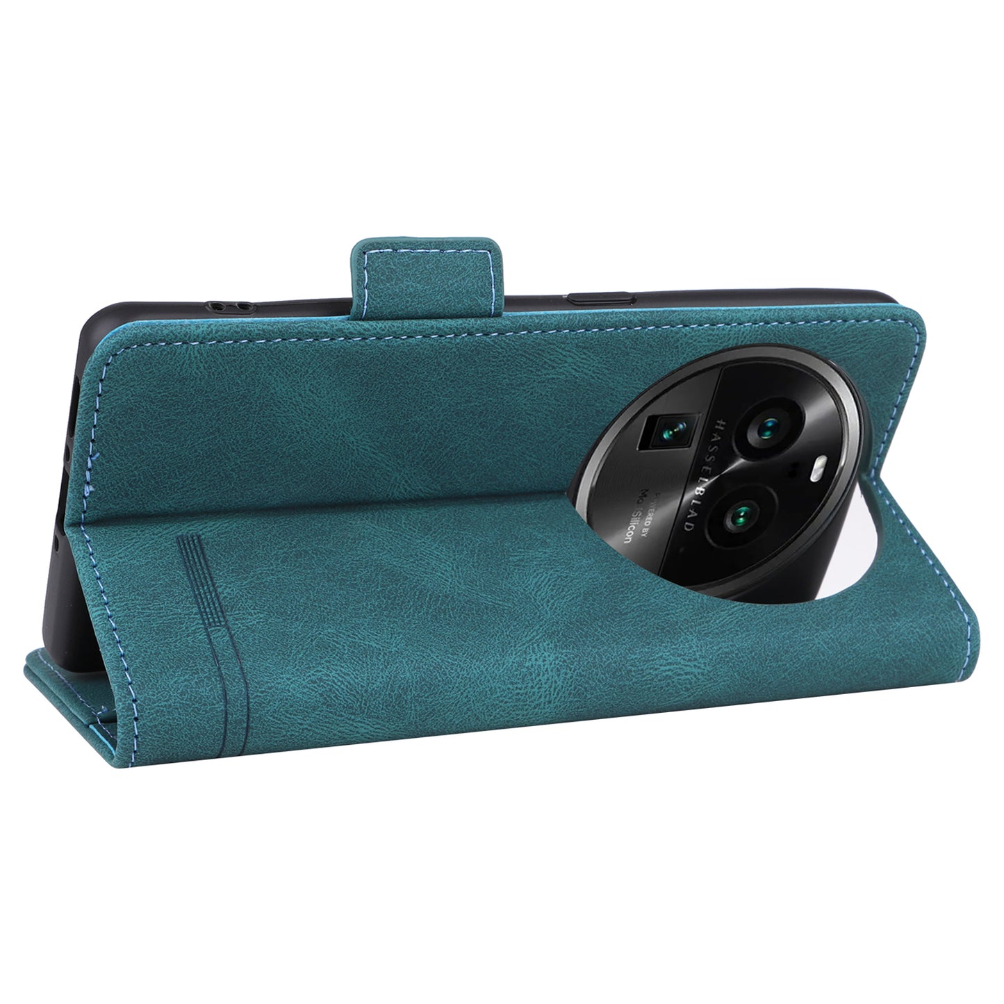 For Oppo Find X6 Hardware Decor Stand Cover PU Leather Wallet Anti-drop Phone Case