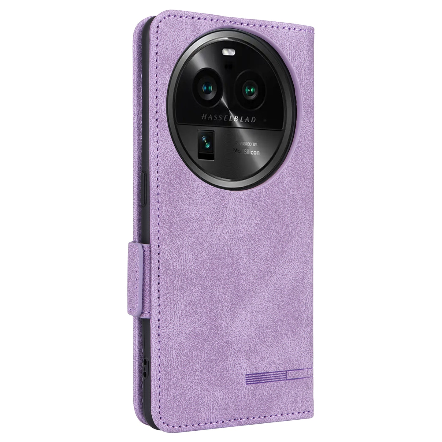 For Oppo Find X6 Hardware Decor Stand Cover PU Leather Wallet Anti-drop Phone Case