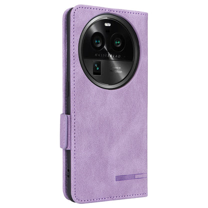 For Oppo Find X6 Hardware Decor Stand Cover PU Leather Wallet Anti-drop Phone Case