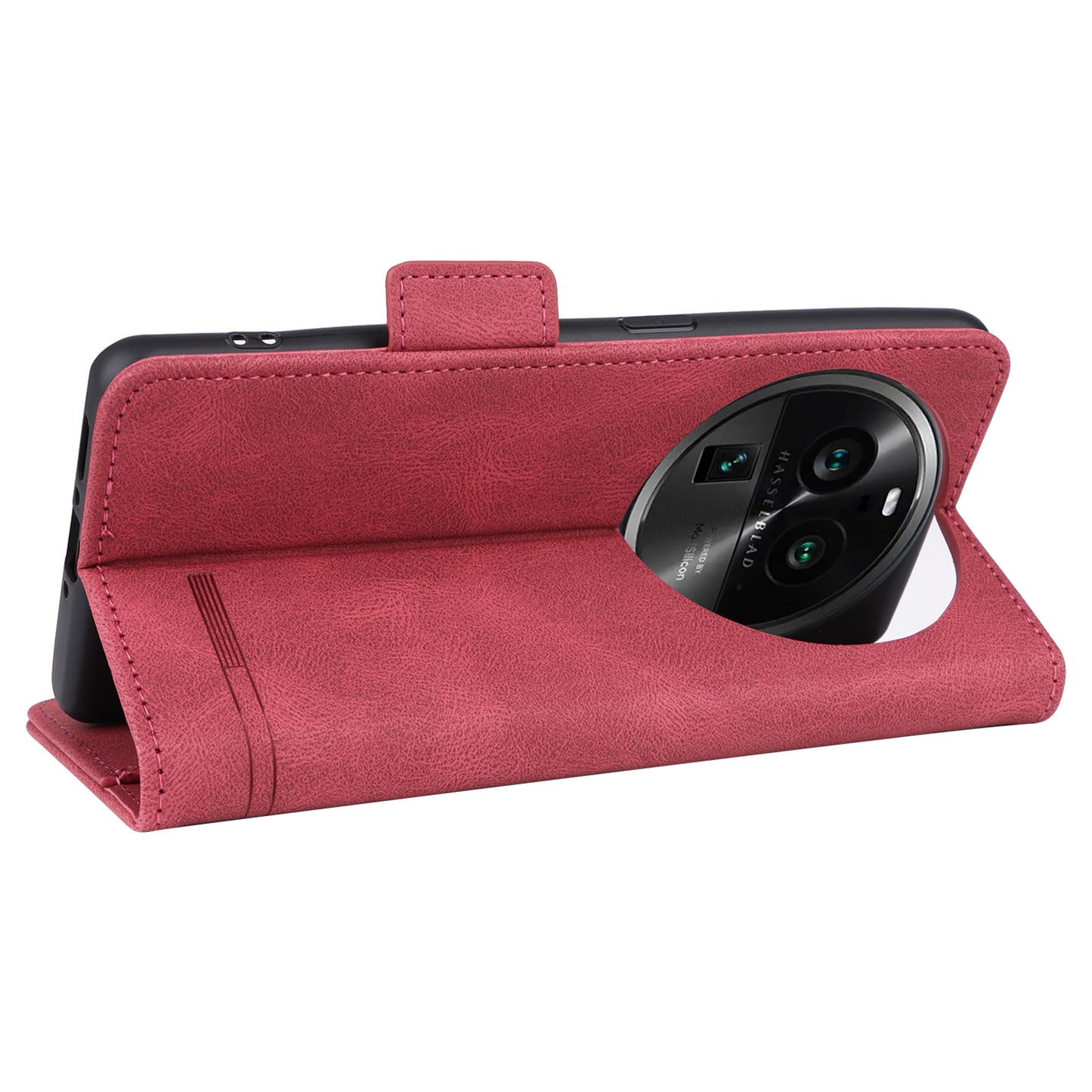 For Oppo Find X6 Hardware Decor Stand Cover PU Leather Wallet Anti-drop Phone Case