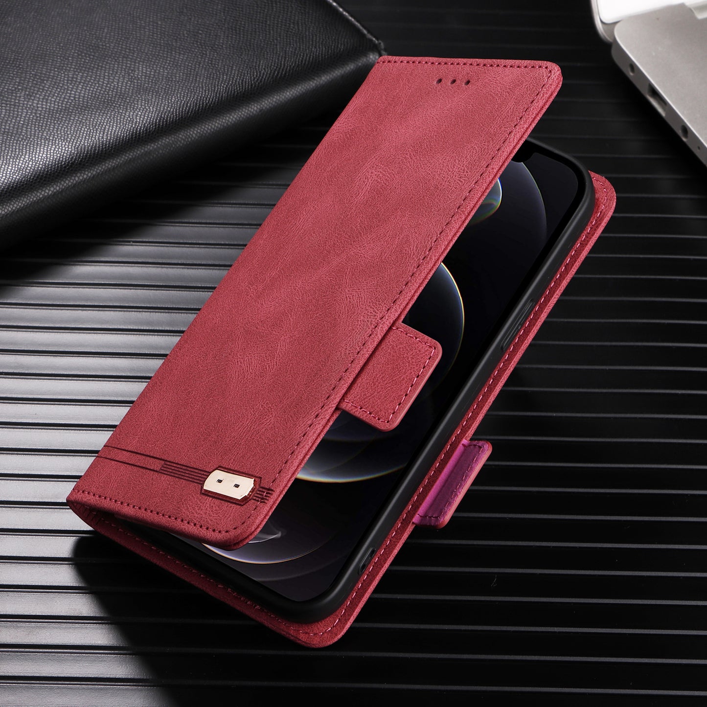 For Realme V30 / V30t 5G Hardware Decor PU Leather Phone Case Drop-proof Wallet Stand Cover