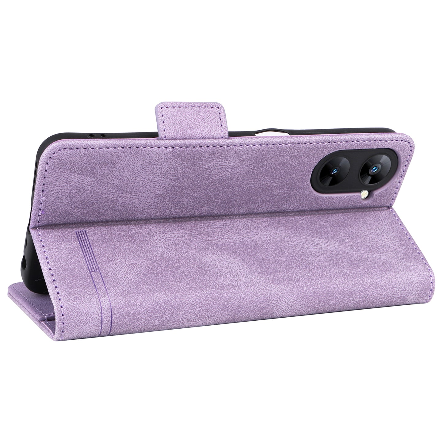 For Realme V30 / V30t 5G Hardware Decor PU Leather Phone Case Drop-proof Wallet Stand Cover