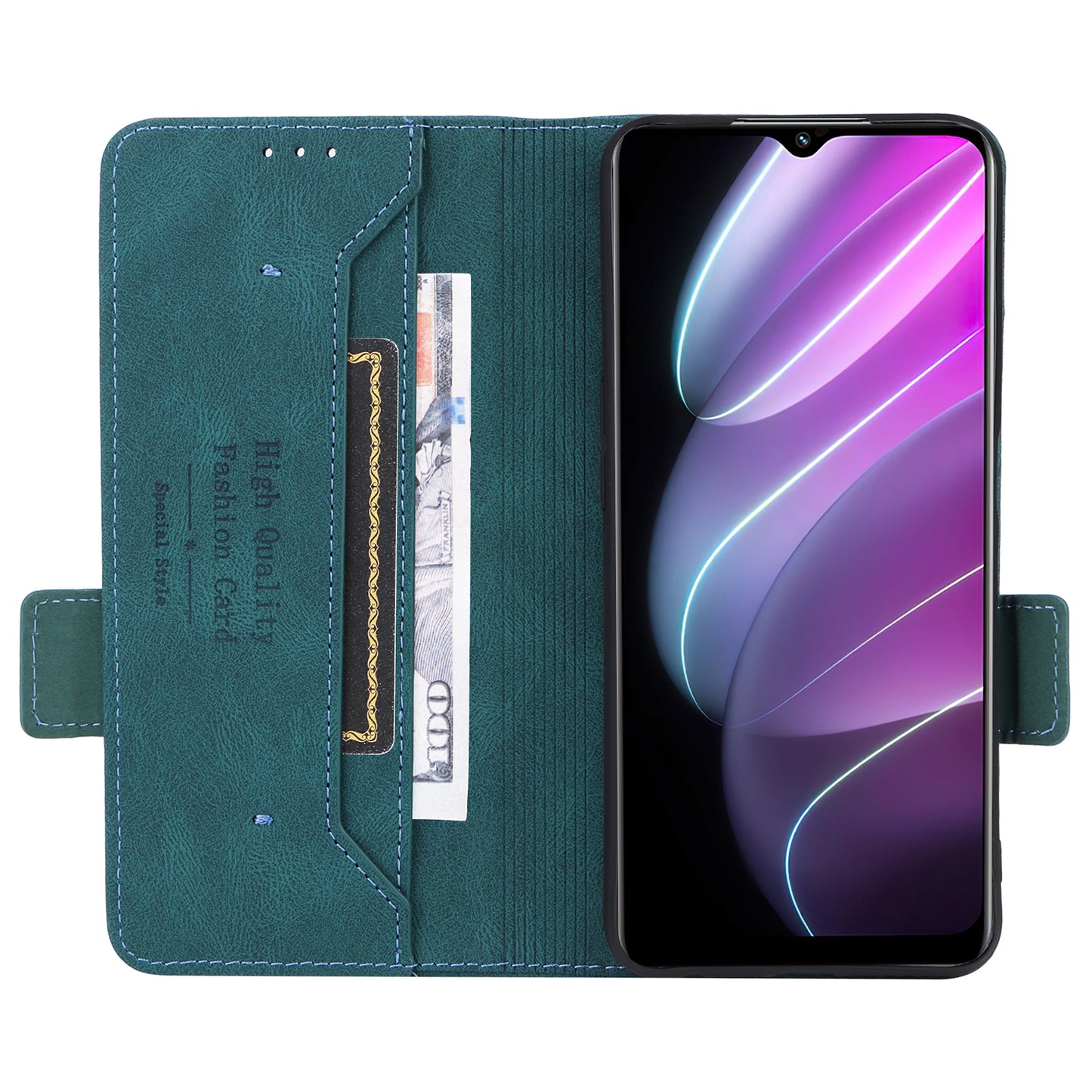 For Realme V30 / V30t 5G Hardware Decor PU Leather Phone Case Drop-proof Wallet Stand Cover