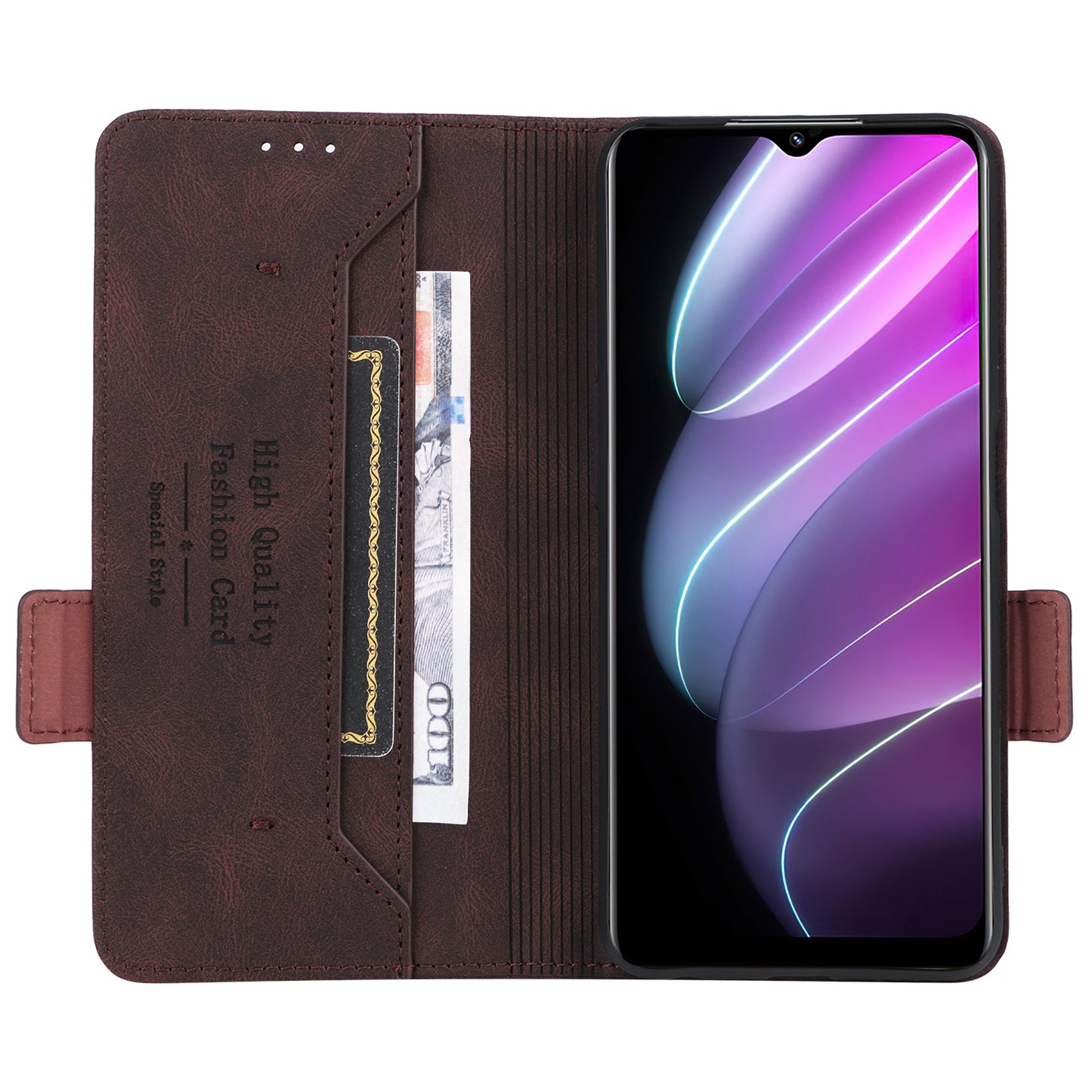 For Realme V30 / V30t 5G Hardware Decor PU Leather Phone Case Drop-proof Wallet Stand Cover
