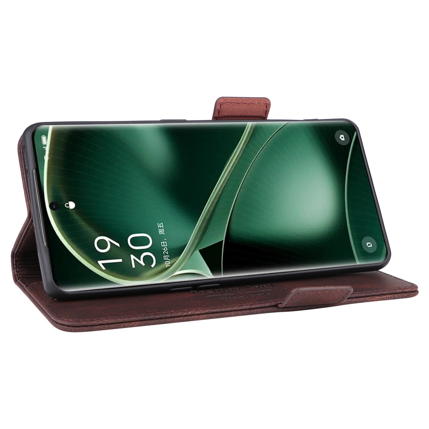 For Oppo Find X6 Pro PU Leather Wallet Phone Case Hardware Decor Folding Stand Cover