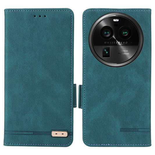 For Oppo Find X6 Pro PU Leather Wallet Phone Case Hardware Decor Folding Stand Cover