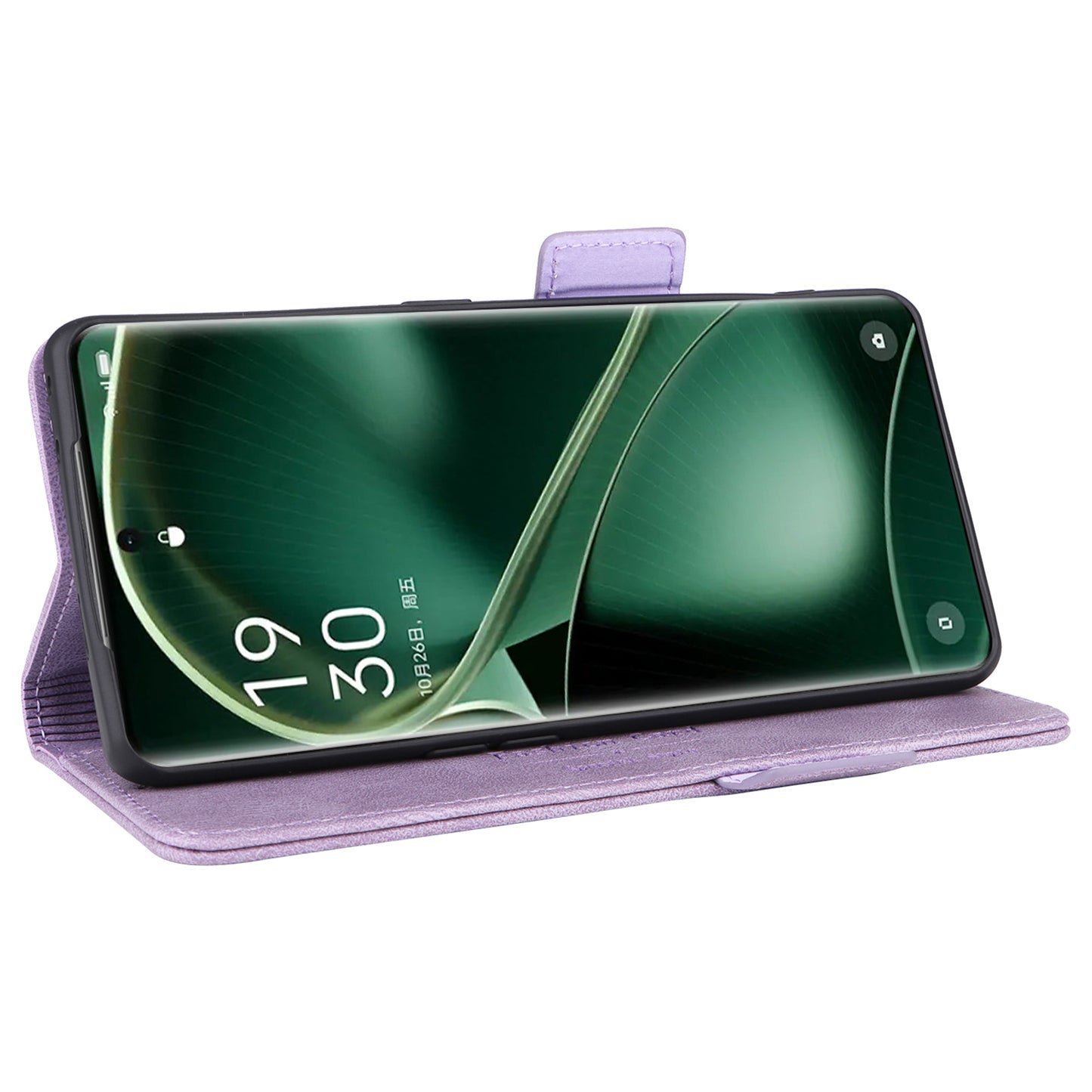 For Oppo Find X6 Pro PU Leather Wallet Phone Case Hardware Decor Folding Stand Cover