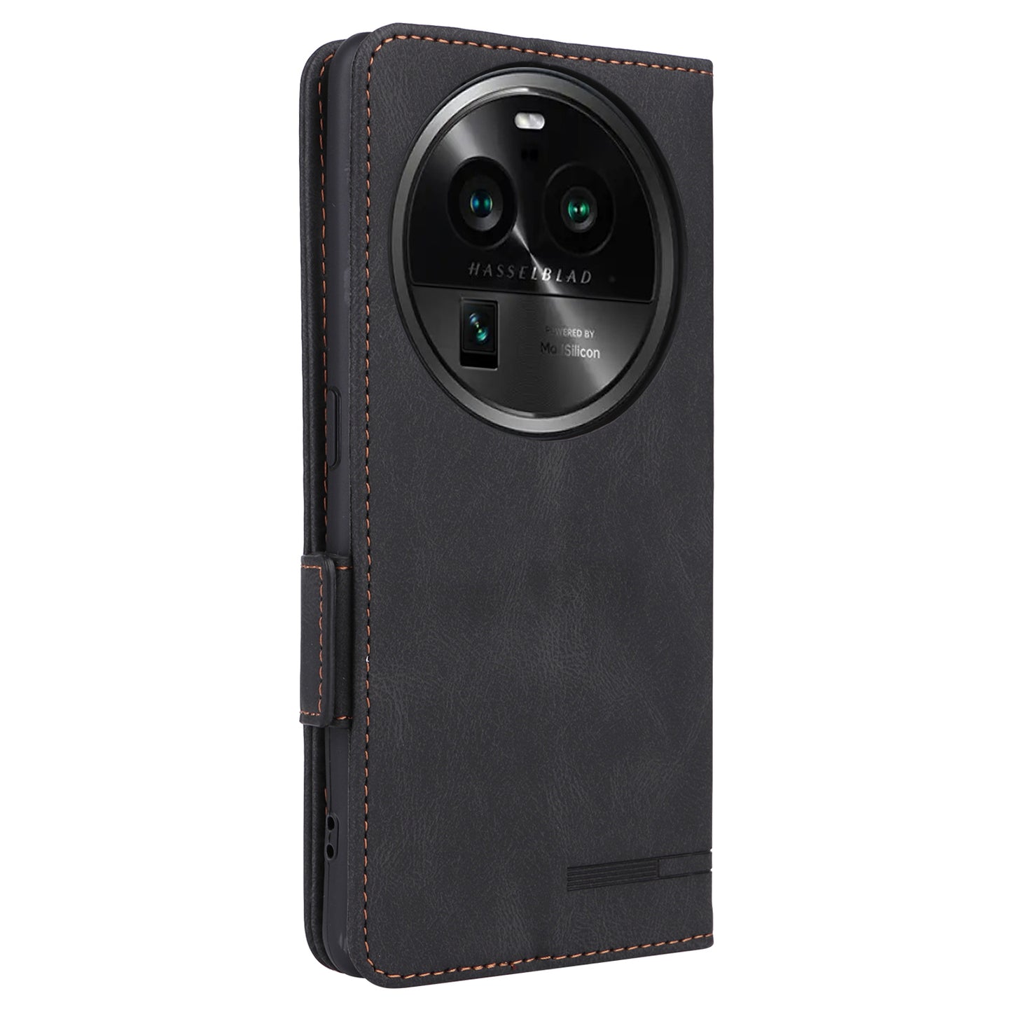 For Oppo Find X6 Pro PU Leather Wallet Phone Case Hardware Decor Folding Stand Cover