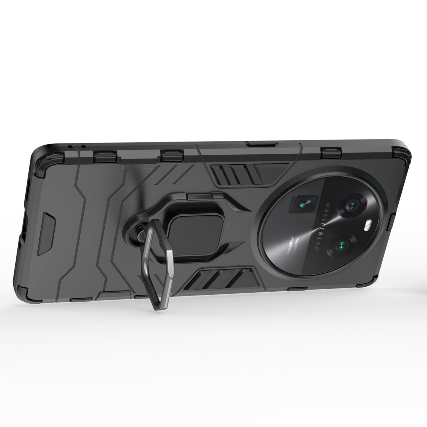 For Oppo Find X6 TPU+PC Protective Phone Case with Ring Kickstand Shockproof Armor Cover