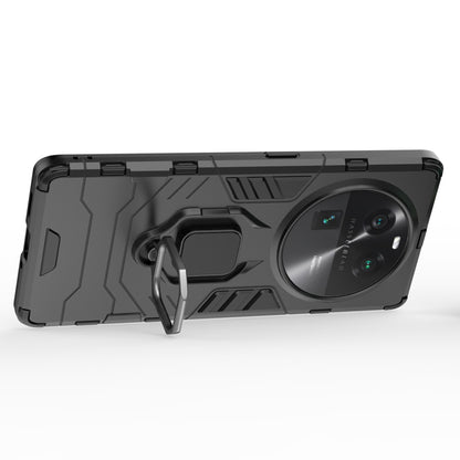 For Oppo Find X6 TPU+PC Protective Phone Case with Ring Kickstand Shockproof Armor Cover