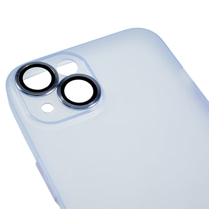For iPhone 14 Plus Shockproof Case Anti-Drop Matte TPU Phone Cover with Metal Camera Lens Frame